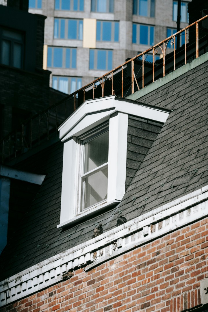 flat tiles on roof